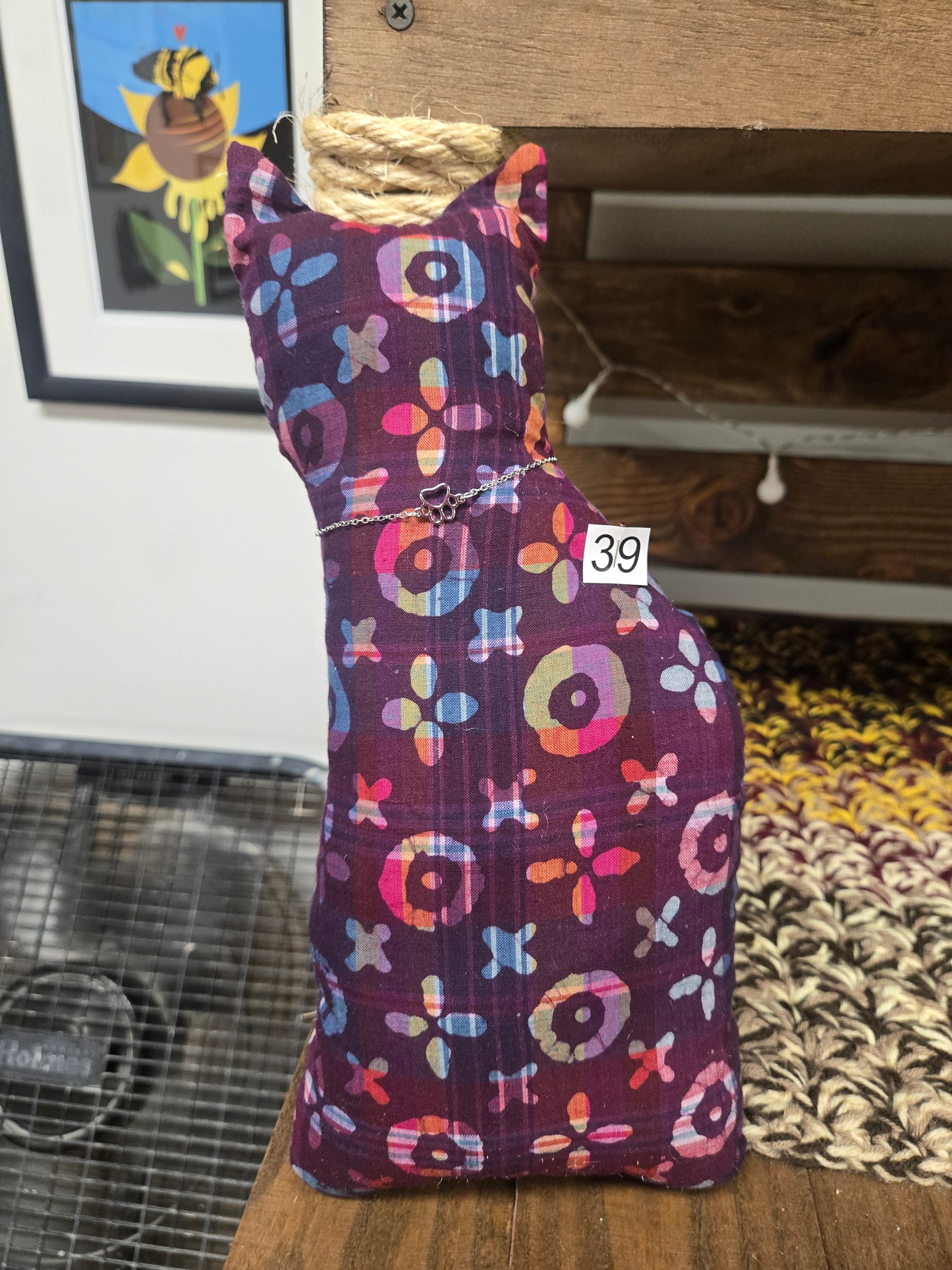 "Purple stuffed cat" by Angelina Lewis