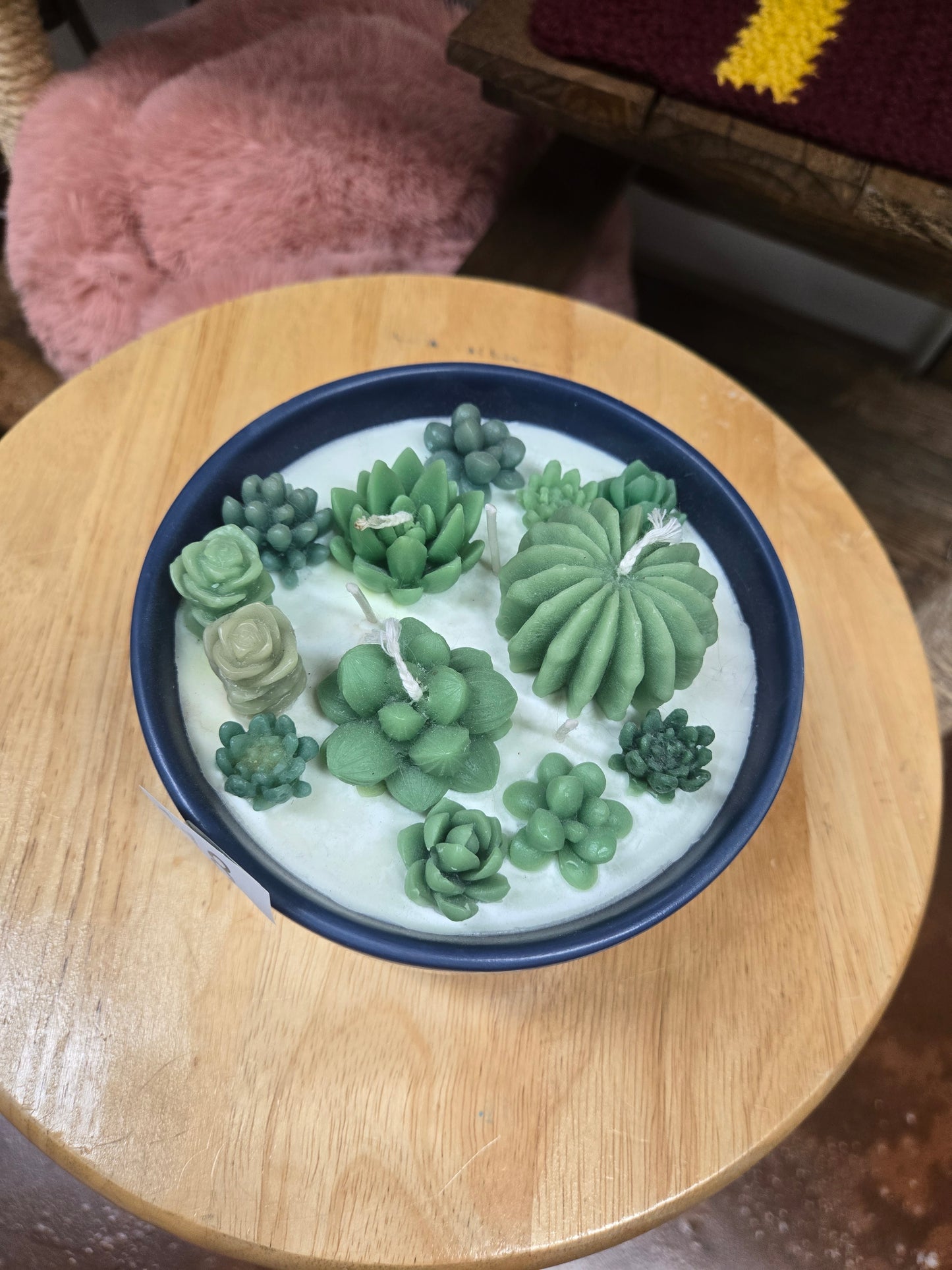 "Succulent candle garden" by Mel Plastino