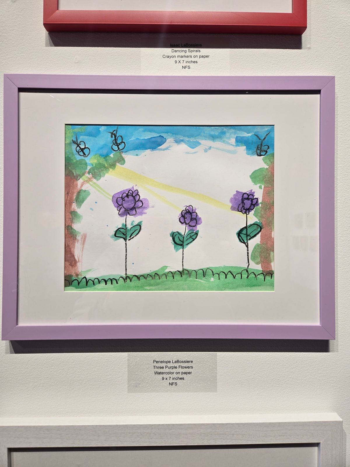 "Three Purple Flowers" by Penelope LaBossiere