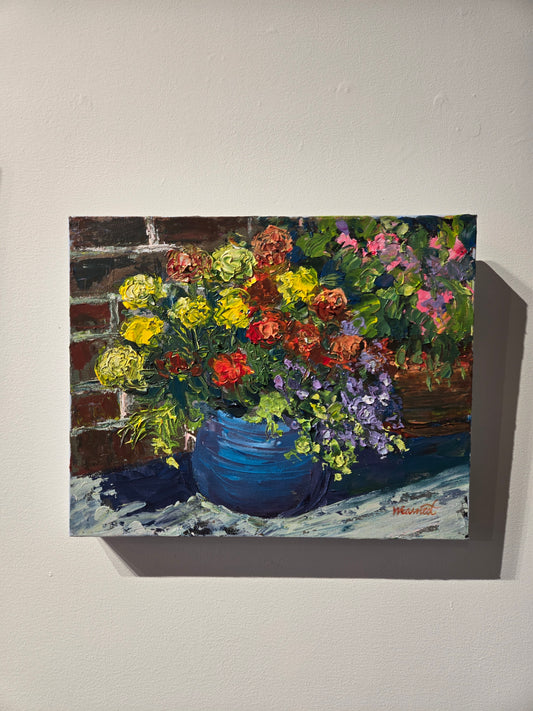 "Marigolds and Ageratum" by Nancy Jane Earnest