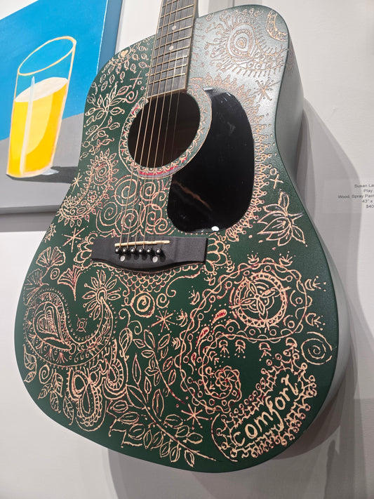"Play Me" Etched Guitar by Susan Lachmann