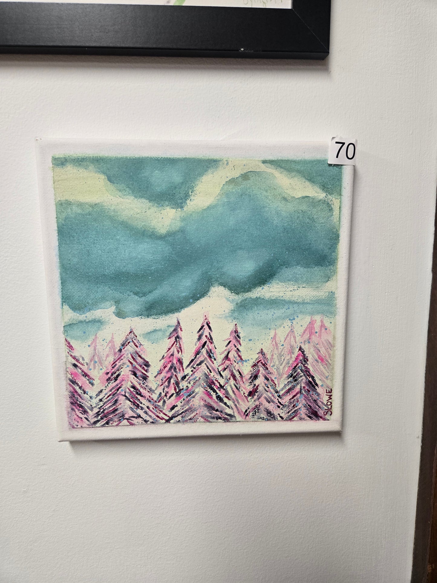 "Moody sky with pines" by Sarah & Lyra Lowe