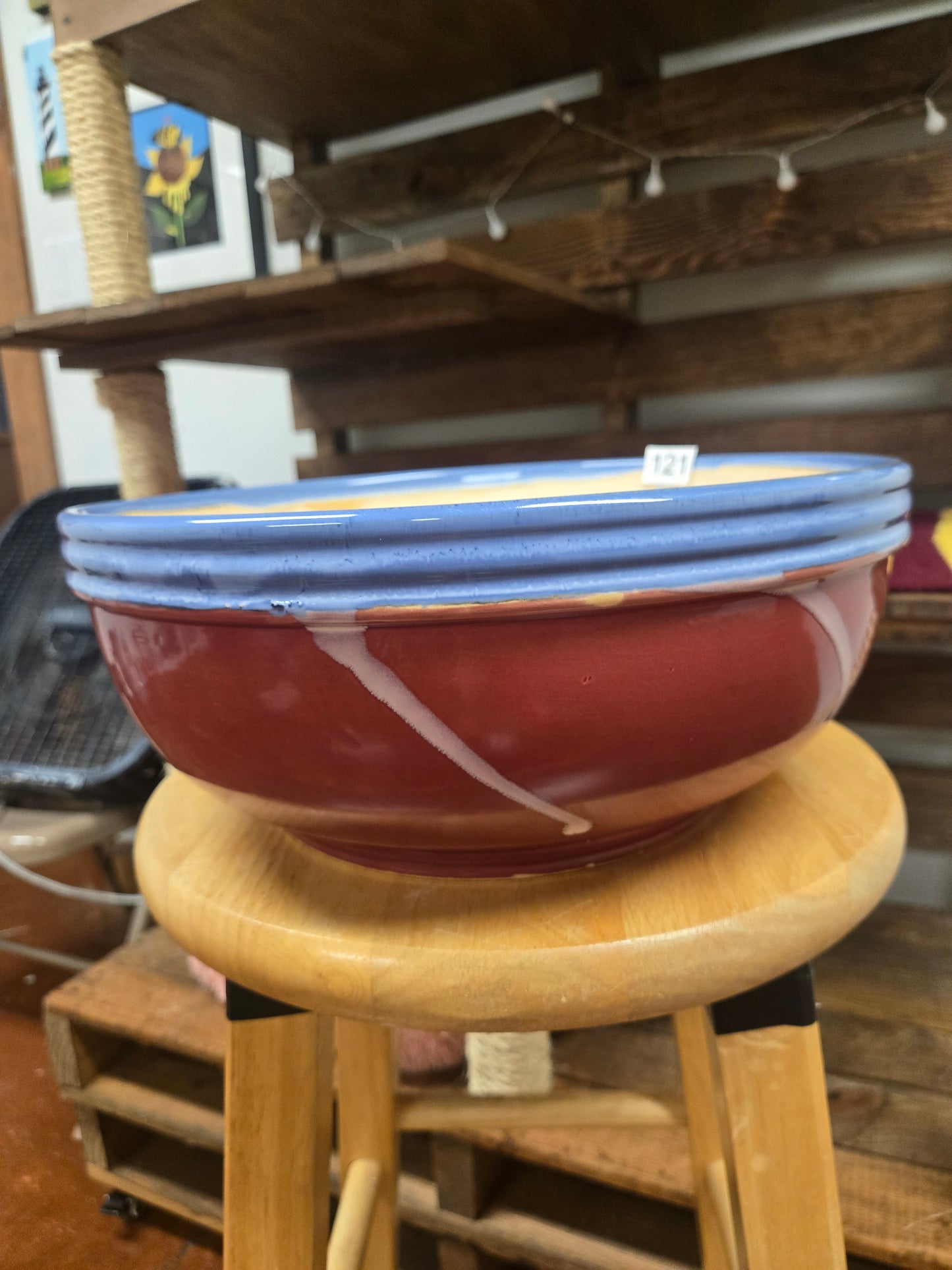 "Green and Blue Plant Bowl" by Unknown