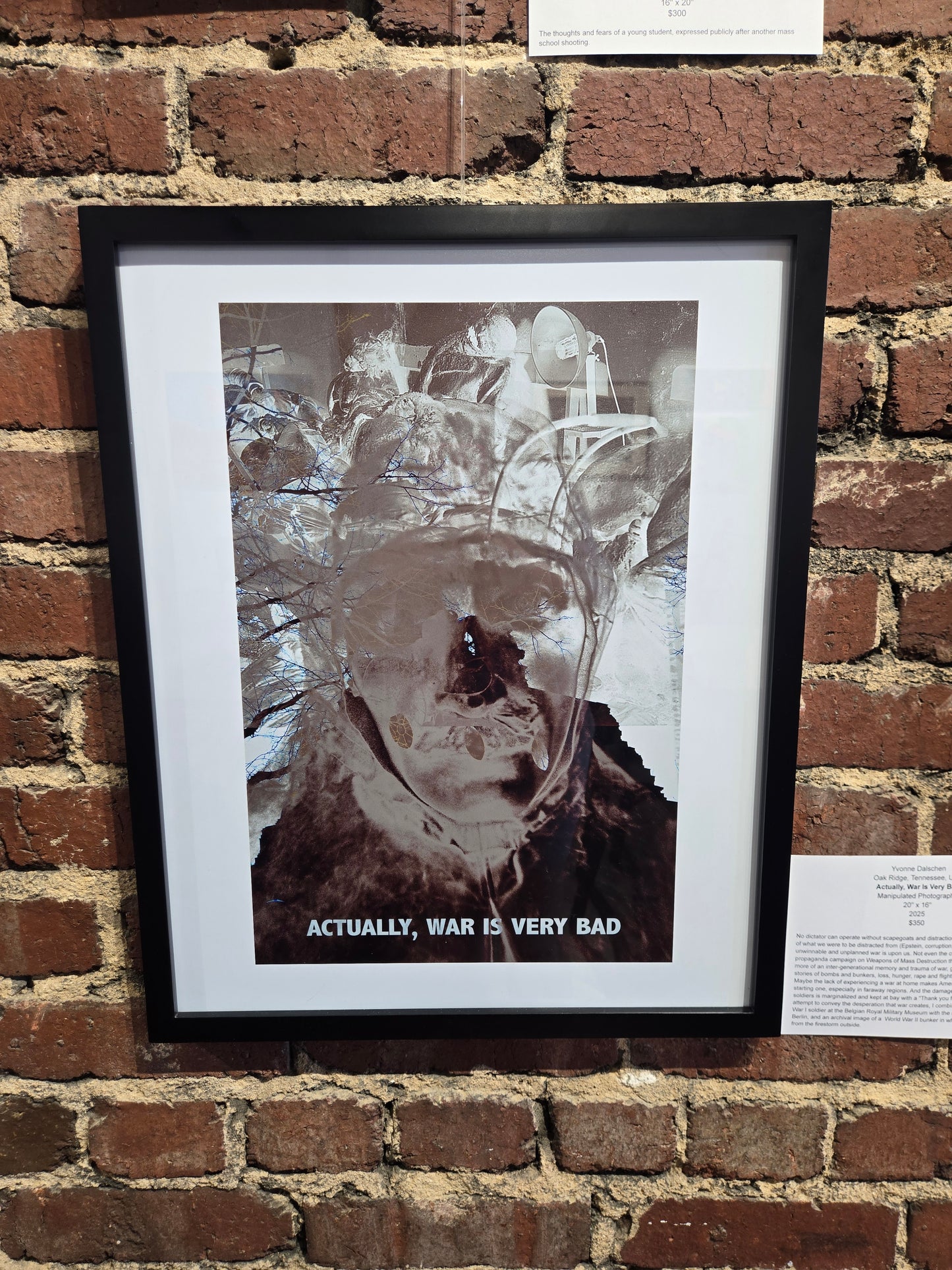 "Actually, War Is Very Bad" by Yvonne Dalschen