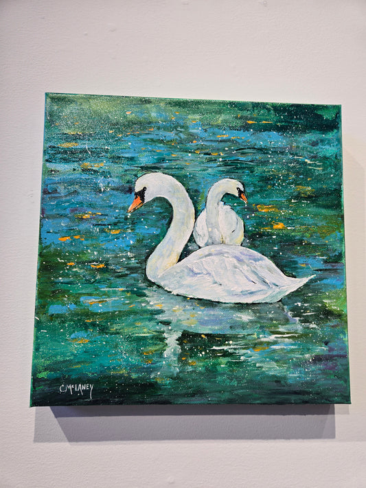 "2 Swans" by Carolyn McLaney